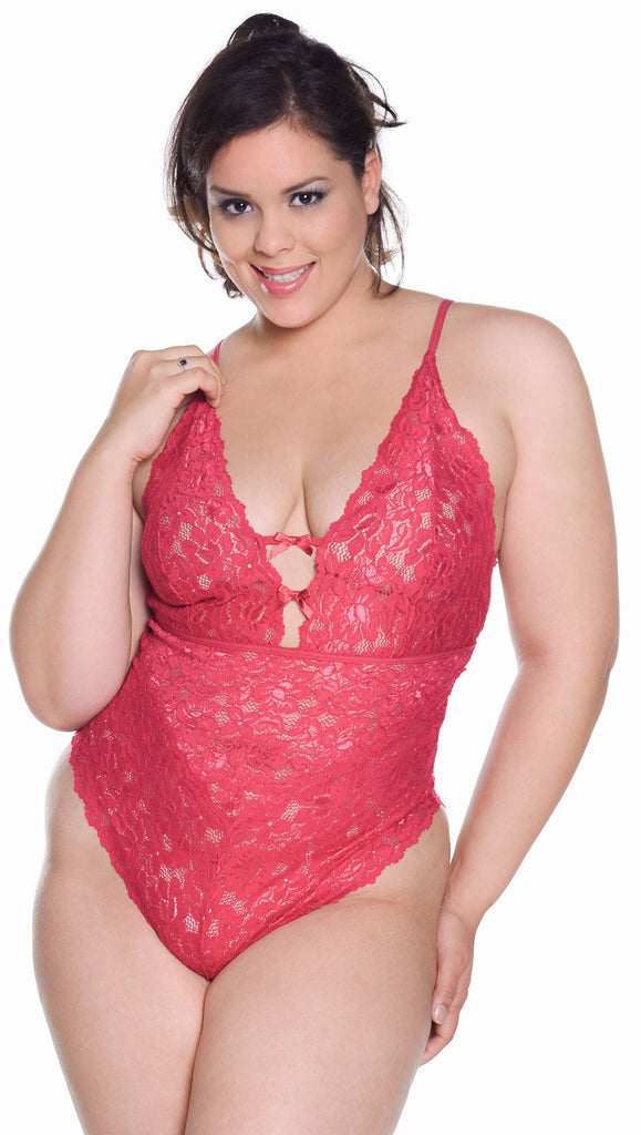 Women's Plus Size All Over Lace Sexy Teddy #1108X – shirleymccoycouture