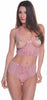 Women's Long Line Open Cup Bra and High Rise Retro Panty 2 Piece Set #1110