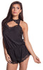 Women's Missy & Plus Size Dotted Jacquard Romper With Stretch Lace #1130/X