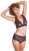 Women's Missy & Plus Stretch Lace Bralette & Cheeky Thong Set #11368214/X/XX