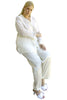 Women's Georgette and Charmeuse Pajama Pant Set #176d