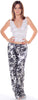 Women's Plus Size Lace Camisole with Print Charmeuse Pant, Pajama Set #2025X
