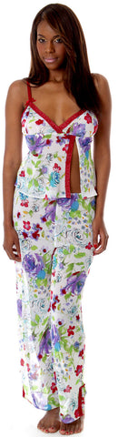 Women's Printed Georgette Camisole Pajama Set #2045