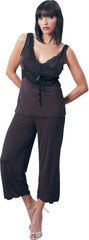 Women's Microfiber and Lace Camisole Pajama Set #2050