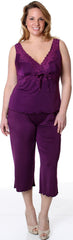Women's Plus Size Microfiber and Lace Camisole Pajama Set #2050X