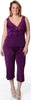 Women's Plus Size Microfiber and Lace Camisole Pajama Set #2050X