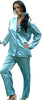 Women's Classic Brushed Back Satin Long Pajama Set #2062