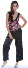 Women's Printed Charmeuse Camisole Pajama Pant Set #2065