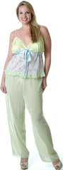 Women's Plus Size Chiffon Camisole Pajama Set #2072X