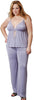 Women's Plus Size Microfiber Camisole Pajama Set #2077X