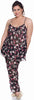 Women's Plus Size Printed Chiffon 3-Pieces Baby Doll Pajama Set #2080X