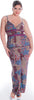 Women's Plus Size Printed Microfiber Camisole Pajama Set #2101X