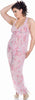 Women's Plus SizePrinted Chiffon Camisole Pajama Set #2103X