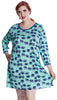 Women's Printed Knitted Sleepshirt + Robe Set 21263085A/X