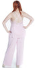 Women's Stretchy Camisole Pajama Pant + Short Robe 3 Pieces Set #21173080/X