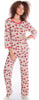 Women's Printed Knitted Pajama Pant + Robe 3 Pieces Set #21193085A/X