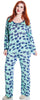 Women's Printed Knitted Pajama Pant + Robe 3 Pieces Set #21193085A/X