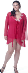 Women's Plus Size Georgette Short Robe  #3025X