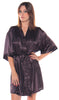 Women's Silky Classic Short Kimono Robe #3028