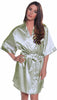 Women's Silky Classic Short Kimono Robe #3028A