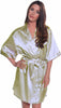 Women's Silky Classic Short Kimono Robe #3028A