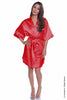 Women's Silky Classic Short Kimono Robe #3028A