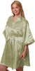 Women's Super Plus Size Silky Classic Short Kimono Robe #3028AXX