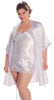 Women's Plus Size Silky Short Kimono Robe #3028X