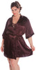 Women's Plus Size Silky Short Kimono Robe #3028X