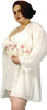 Women's Plus Size Georgette Front Tie Short Robe  #3029X