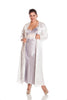 Women's Silky Nightgown With Eyelash Lace And Long Robe Set#60773049/X