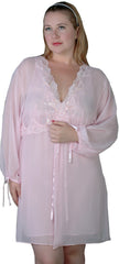 Women's Plus Size Crinkle chiffon Short Robe  #3051X