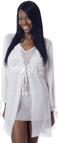 Women's Crinkle chiffon Short Robe  #3051