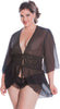 Women's Plus Size Chiffon Fitted Short Robe #3058X