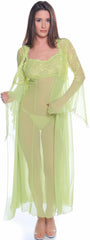 Women's Bridal Chiffon & Lace Nightgown and Long Robe Set #60583059/X