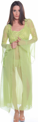 Women's Chiffon Fitted Long Robe #3059