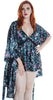 Women's Print Plus Size Silky Short Kimono Robe #3076X