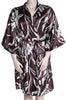 Women's Print Super Plus Size (4X-6X) Short Kimono Robe #3076XX