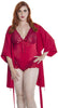 Women's Plus Size Stretch Knitted Short Kimono Wrap Robe #3081/X/XX