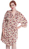 Women's Print Knitted Chemise Robe Set #41253085A/X/XX