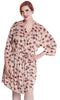 Women's Printed Knitted Short Kimono Wrap Robe #3085A/X/XX