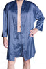 Men's Silky Satin Classic Short Kimono Robe and Boxer Short Set #30888195/X