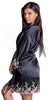 Women's Matte Satin Short wrap Lace Robe #3091/X