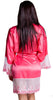 Women's Matte Satin Short wrap Lace Robe #3091/X