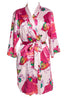 Women's Silky Printed Classic Short Kimono Robe #3092/X