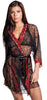 Women's Lace Short Wrap Robe G-String Set #3093