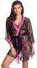 Women's Lace Short Wrap Robe G-String Set #3093