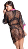 Women's Lace Short Wrap Robe G-String Set #3093