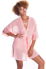 Women's Chiffon Short wrap Robe and hipster Set #3100