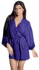 Women's Plus Size Chiffon Short wrap Robe and G-string Set #3101X/XX